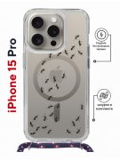 Чехол-накладка Apple iPhone 15 Pro (641582) Kruche PRINT Муравьи