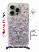 Чехол-накладка Apple iPhone 15 Pro (641582) Kruche PRINT Сакура