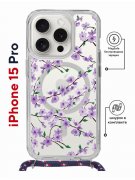 Чехол-накладка Apple iPhone 15 Pro (641582) Kruche PRINT Сакура