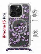 Чехол-накладка Apple iPhone 15 Pro (641582) Kruche PRINT Сакура