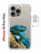 Чехол-накладка iPhone 15 Pro Max Kruche Magnet Print Змея