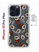 Чехол-накладка Apple iPhone 15 Pro Max (641585) Kruche PRINT Кокосы