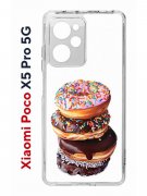 Чехол-накладка Xiaomi Poco X5 Pro 5G Kruche Print Donuts