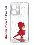 Чехол-накладка Xiaomi Poco X5 Pro 5G (641594) Kruche PRINT Девочка с зонтом