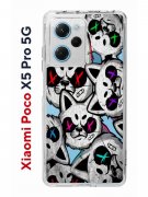 Чехол-накладка Xiaomi Poco X5 Pro 5G Kruche Print Angry Cats