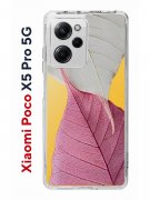 Чехол-накладка Xiaomi Poco X5 Pro 5G (641594) Kruche PRINT Pink and white