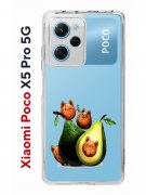 Чехол-накладка Xiaomi Poco X5 Pro 5G (641594) Kruche PRINT Авокотики