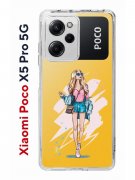 Чехол-накладка Xiaomi Poco X5 Pro 5G (641594) Kruche PRINT Fashion Girl