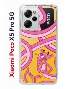 Чехол-накладка Xiaomi Poco X5 Pro 5G (641594) Kruche PRINT Розовая Пантера