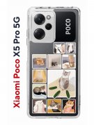 Чехол-накладка Xiaomi Poco X5 Pro 5G (641594) Kruche PRINT Коты-Мемы