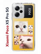 Чехол-накладка Xiaomi Poco X5 Pro 5G (641594) Kruche PRINT Коты