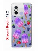 Чехол-накладка Xiaomi Redmi 12C (641591) Kruche PRINT Ice Cream