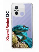 Чехол-накладка Xiaomi Redmi 12C (641591) Kruche PRINT Змея