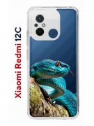 Чехол-накладка Xiaomi Redmi 12C (641591) Kruche PRINT Змея