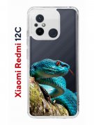 Чехол-накладка Xiaomi Redmi 12C (641591) Kruche PRINT Змея