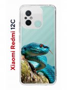 Чехол-накладка Xiaomi Redmi 12C (641591) Kruche PRINT Змея