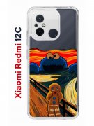Чехол-накладка Xiaomi Redmi 12C (641591) Kruche PRINT Cookie Scream