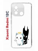 Чехол-накладка Xiaomi Redmi 12C (641591) Kruche PRINT Angel Demon