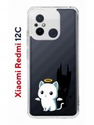 Чехол-накладка Xiaomi Redmi 12C (641591) Kruche PRINT Angel Demon