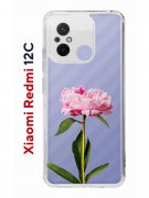 Чехол-накладка Xiaomi Redmi 12C (641591) Kruche PRINT Пион