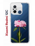 Чехол-накладка Xiaomi Redmi 12C (641591) Kruche PRINT Пион