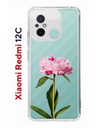 Чехол-накладка Xiaomi Redmi 12C (641591) Kruche PRINT Пион