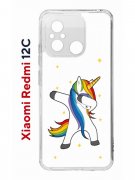 Чехол-накладка Xiaomi Redmi 12C (641591) Kruche PRINT Единорожка