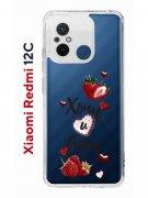 Чехол-накладка Xiaomi Redmi 12C (641591) Kruche PRINT Ягодный микс