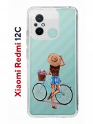 Чехол-накладка Xiaomi Redmi 12C/Poco C55 Kruche Print Велосипедная прогулка