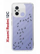 Чехол-накладка Xiaomi Redmi 12C (641591) Kruche PRINT Муравьи