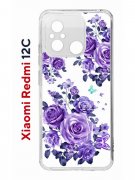 Чехол-накладка Xiaomi Redmi 12C/Poco C55 Kruche Print Roses