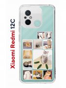 Чехол-накладка Xiaomi Redmi 12C (641591) Kruche PRINT Коты-Мемы