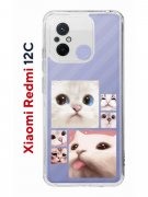 Чехол-накладка Xiaomi Redmi 12C Kruche Print Коты