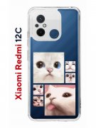 Чехол-накладка Xiaomi Redmi 12C Kruche Print Коты