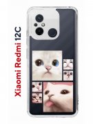 Чехол-накладка Xiaomi Redmi 12C Kruche Print Коты