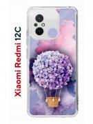 Чехол-накладка Xiaomi Redmi 12C (641591) Kruche PRINT Цветочный шар