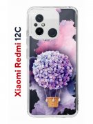 Чехол-накладка Xiaomi Redmi 12C (641591) Kruche PRINT Цветочный шар