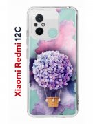 Чехол-накладка Xiaomi Redmi 12C (641591) Kruche PRINT Цветочный шар