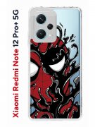 Чехол-накладка Xiaomi Redmi Note 12 Pro+ 5G Kruche Print Spider-Man-Venom