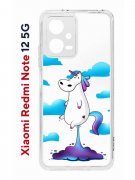 Чехол-накладка Xiaomi Redmi Note 12 5G (641593) Kruche PRINT Flying Unicorn