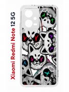 Чехол-накладка Xiaomi Redmi Note 12 5G (641593) Kruche PRINT Angry Cats