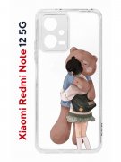Чехол-накладка Xiaomi Redmi Note 12 5G (641593) Kruche PRINT Девочка с мишкой