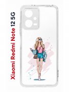 Чехол-накладка Xiaomi Redmi Note 12 5G (641593) Kruche PRINT Fashion Girl