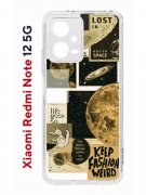 Чехол-накладка Xiaomi Redmi Note 12 5G (641593) Kruche PRINT Стикеры Космос