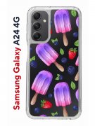 Чехол-накладка Samsung Galaxy A24 4G (641586) Kruche PRINT Ice Cream