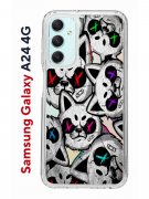 Чехол-накладка Samsung Galaxy A24 4G (641586) Kruche PRINT Angry Cats