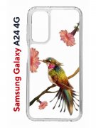 Чехол-накладка Samsung Galaxy A24 4G (641586) Kruche PRINT Колибри
