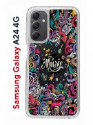 Чехол-накладка Samsung Galaxy A24 4G (641586) Kruche PRINT Music