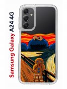 Чехол-накладка Samsung Galaxy A24 4G (641586) Kruche PRINT Cookie Scream