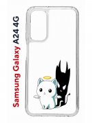 Чехол-накладка Samsung Galaxy A24 4G (641586) Kruche PRINT Angel Demon